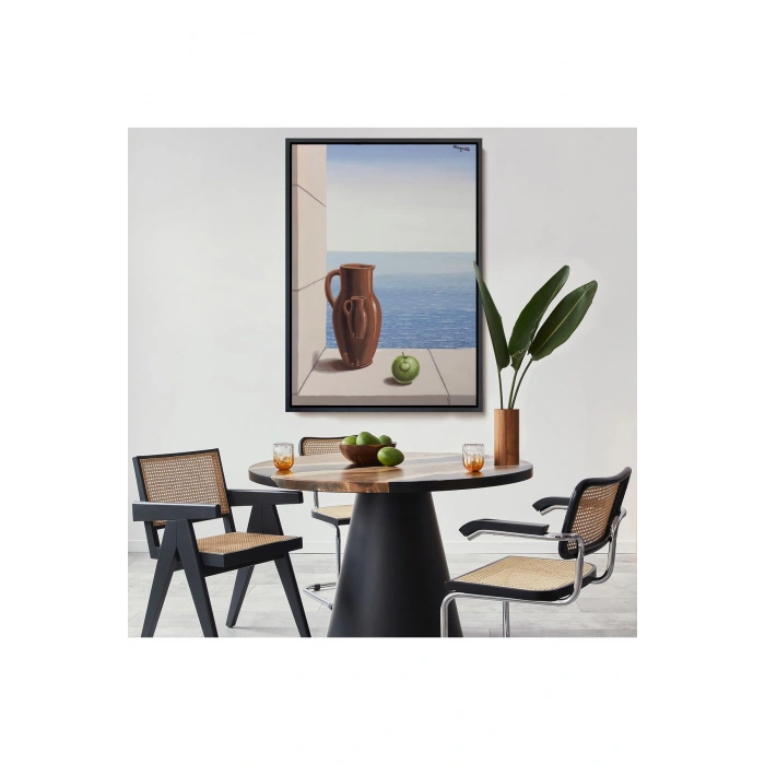 Ahşap Çerçeveli Rene Magritte - Stimülasyon Hedefi Tablosu-7412