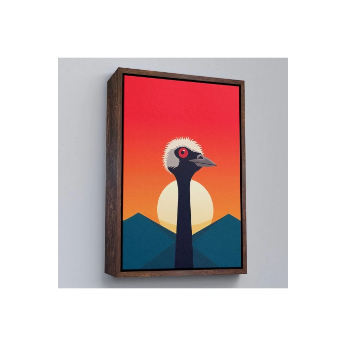 Ahşap Çerçeveli Minimal Devekuşu Tablo-7652