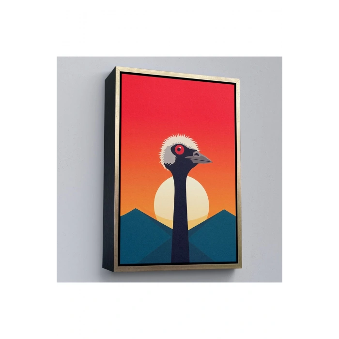 Ahşap Çerçeveli Minimal Devekuşu Tablo-7652