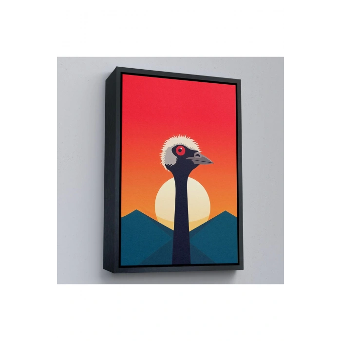 Ahşap Çerçeveli Minimal Devekuşu Tablo-7652