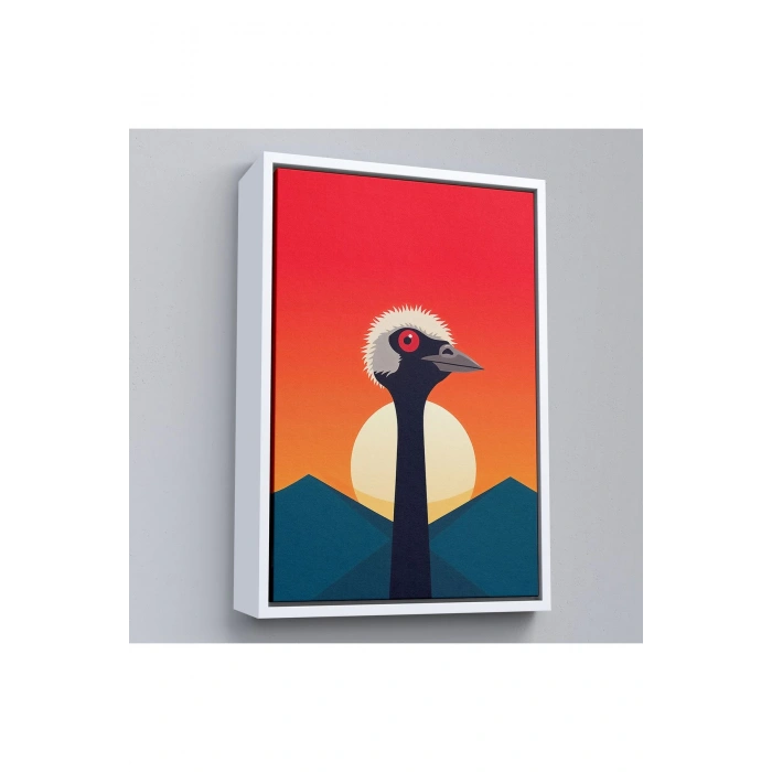 Ahşap Çerçeveli Minimal Devekuşu Tablo-7652