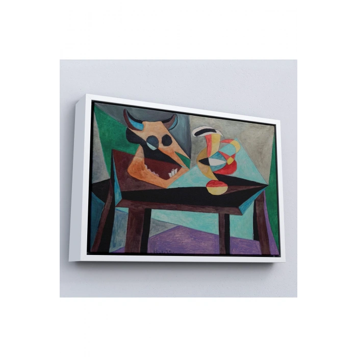 Ahşap Çerçeveli Pablo Picasso - Boğa Kafası Tablo-7103