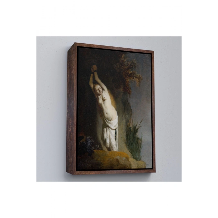 Ahşap Çerçeveli Rembrandt Van Rijn - Andromeda Tablo-8062