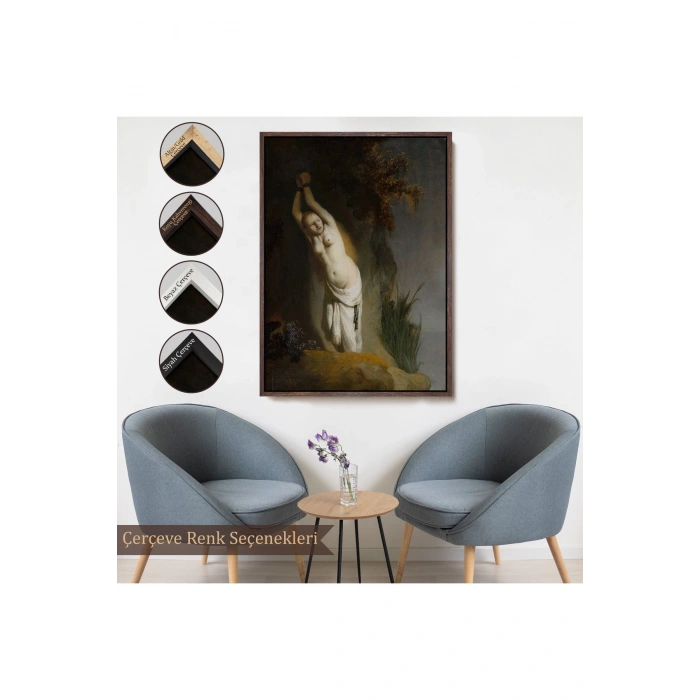 Ahşap Çerçeveli Rembrandt Van Rijn - Andromeda Tablo-8062