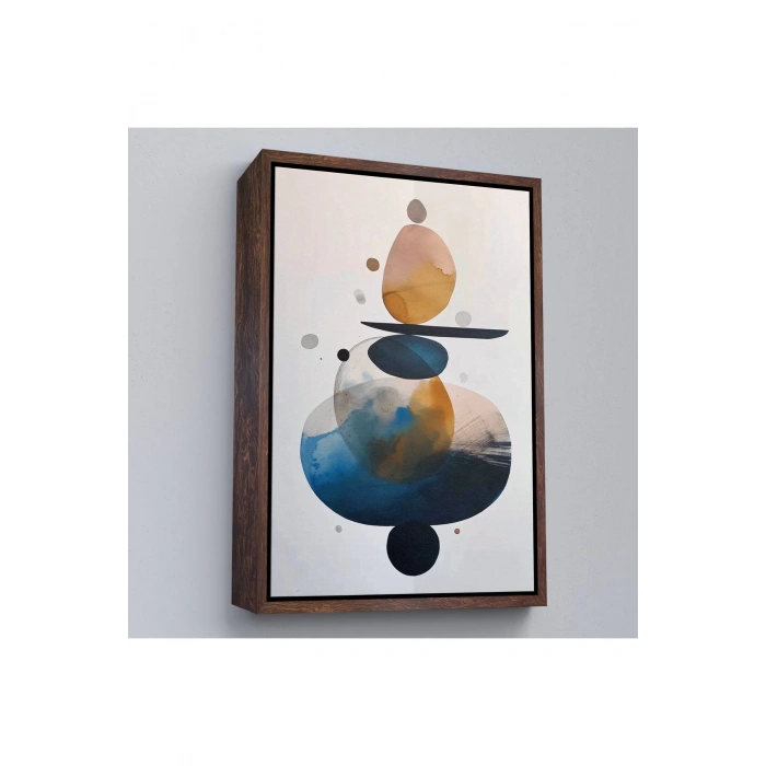 Ahşap Çerçeveli Suluboya Çalışması Denge Tablosu-7562