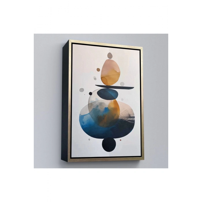 Ahşap Çerçeveli Suluboya Çalışması Denge Tablosu-7562