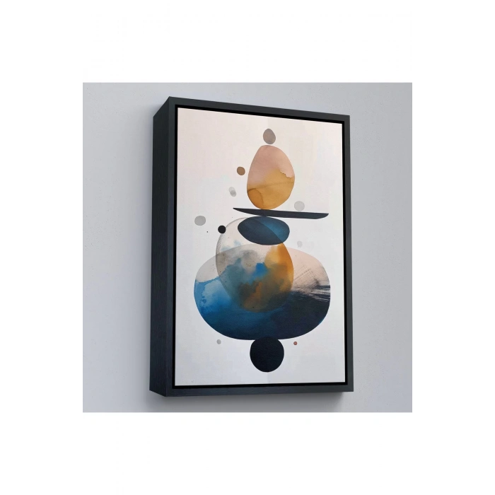 Ahşap Çerçeveli Suluboya Çalışması Denge Tablosu-7562