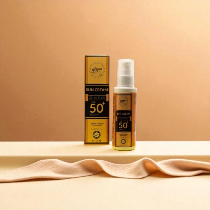 Sun Cream Güneş Kremi Kolojen Destekli 50+SPF (Bronzlaştırıcı Yağ Hediyeli)