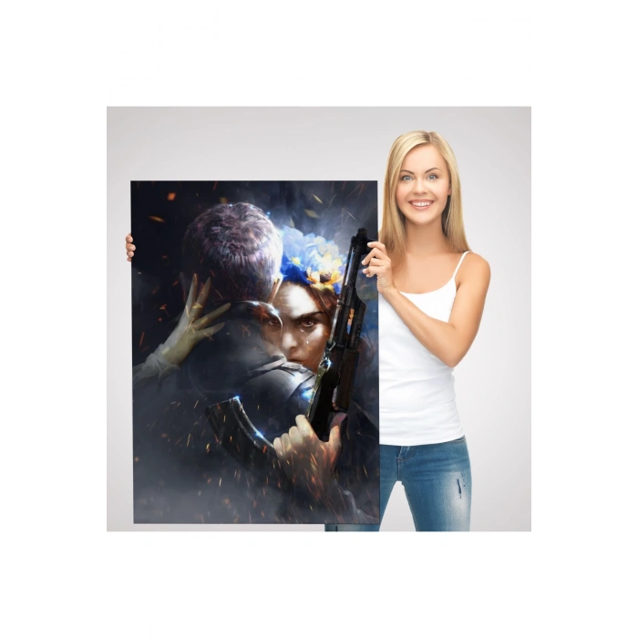 Ağlayan Ukraynalı Savaçcı Kadın Ve Sevgilisi Duvar Tablosu-6279