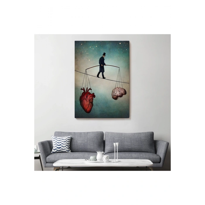 Akıl ve Kalp Arasındaki Balans Duvar Tablosu-6363