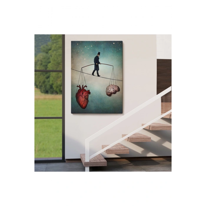 Akıl ve Kalp Arasındaki Balans Duvar Tablosu-6363