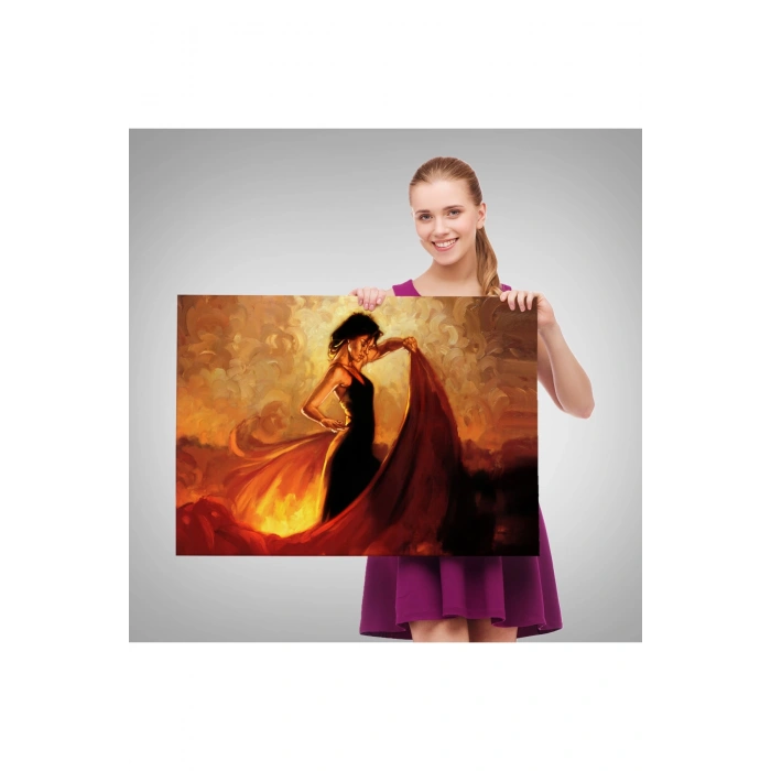 Amsterdam Kanallarındaki Bisiklet ve Laleler Tablosu-6594