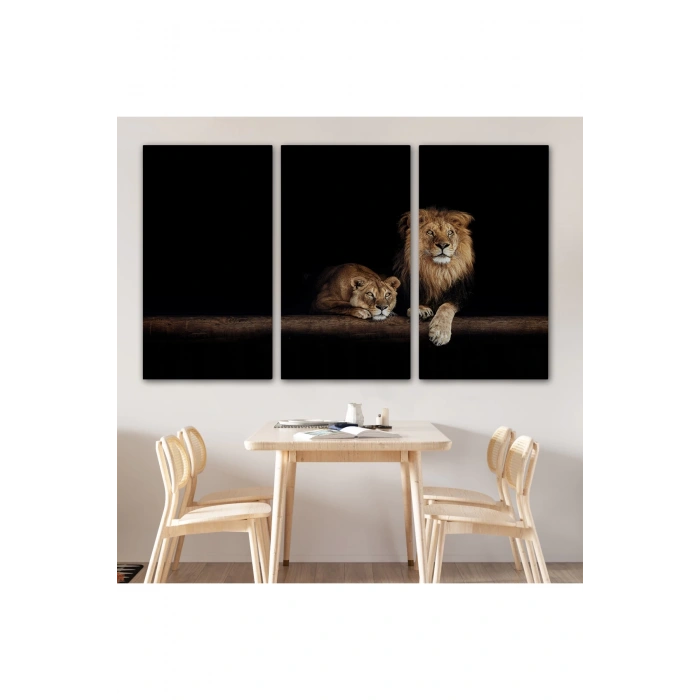 Aslanlar Dekoratif Kanvas Tablo 1151