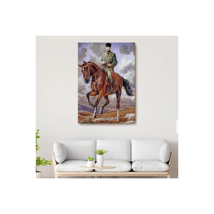 At Üstündeki Mustafa Kemal Atatürk Duvar Tablosu-6462