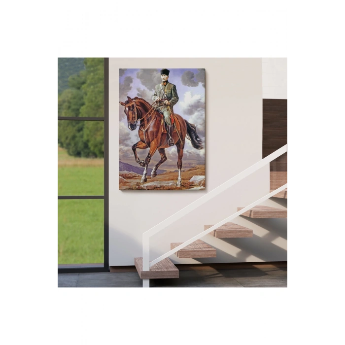 At Üstündeki Mustafa Kemal Atatürk Duvar Tablosu-6462