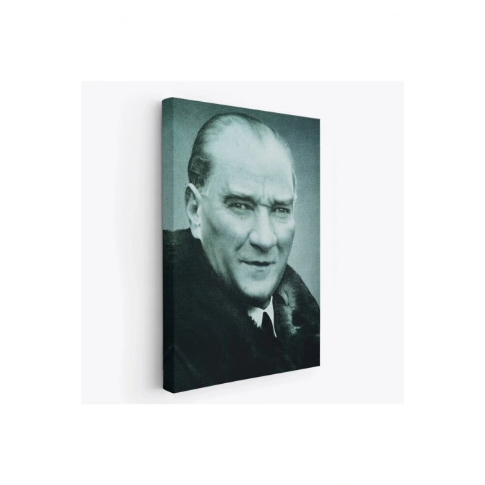 Atatürk Portre Tablosu Mustafa Kemal Atatürk Dikdörtgen Dekoratif Kanvas Tablo-CG-57