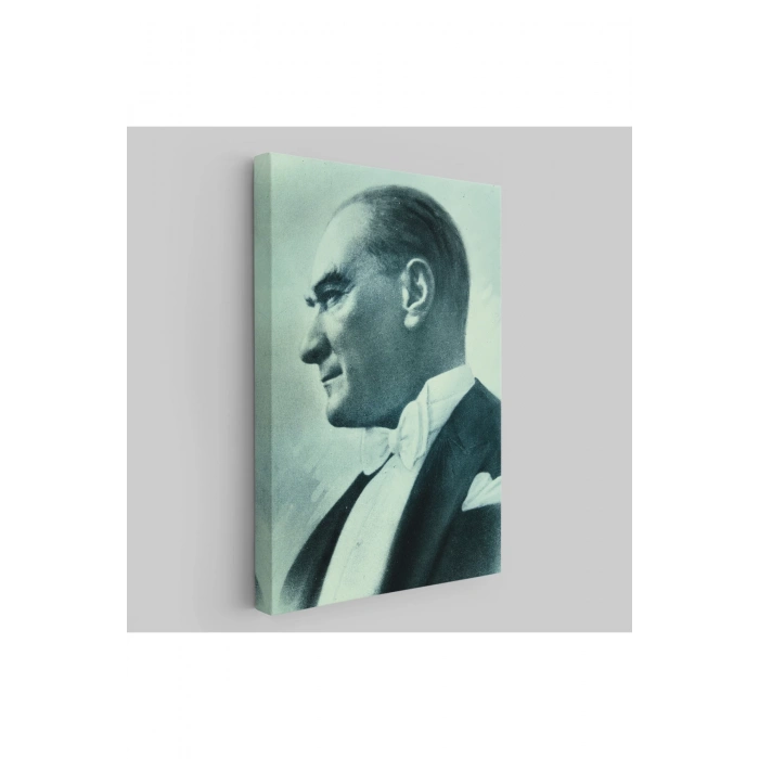 Atatürk Portre Tablosu Mustafa Kemal Atatürk Dikdörtgen Dekoratif Kanvas Tablo-CN-63