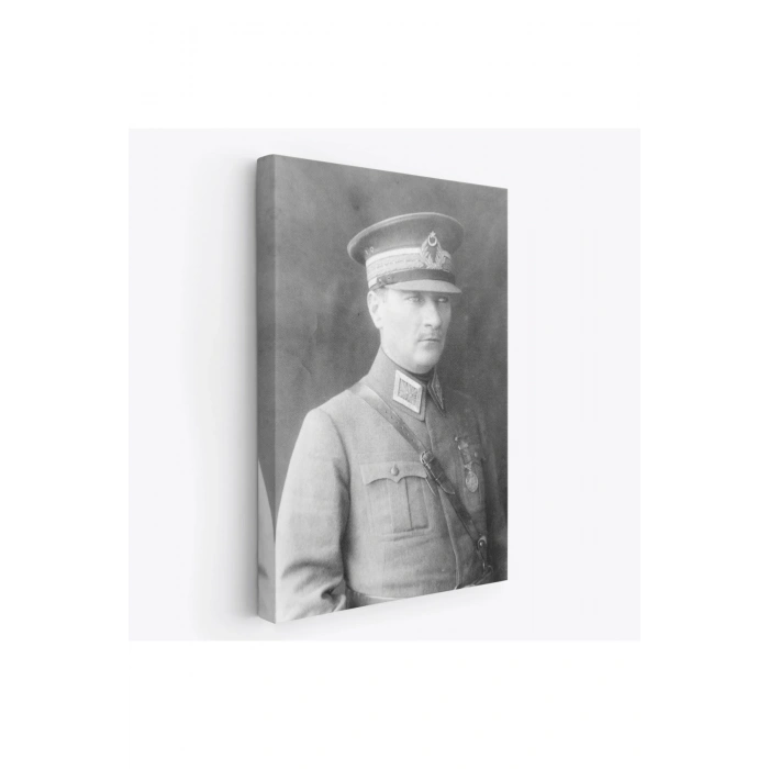 Atatürk Portre Tablosu Mustafa Kemal Atatürk Dikdörtgen Dekoratif Kanvas Tablo-CV-75