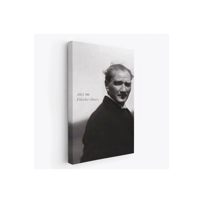 Atatürk Portre Tablosu Mustafa Kemal Atatürk Dikdörtgen Dekoratif Kanvas Tablo-FD-128