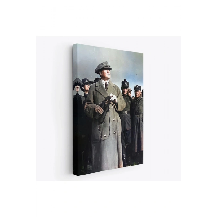 Atatürk Portre Tablosu Mustafa Kemal Atatürk Dikdörtgen Dekoratif Kanvas Tablo-FG-131