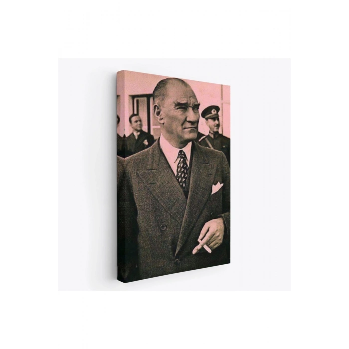 Atatürk Portre Tablosu Mustafa Kemal Atatürk Dikdörtgen Dekoratif Kanvas Tablo-FH-132