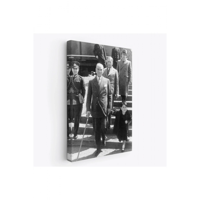 Atatürk Portre Tablosu Mustafa Kemal Atatürk Dikdörtgen Dekoratif Kanvas Tablo-FI-133