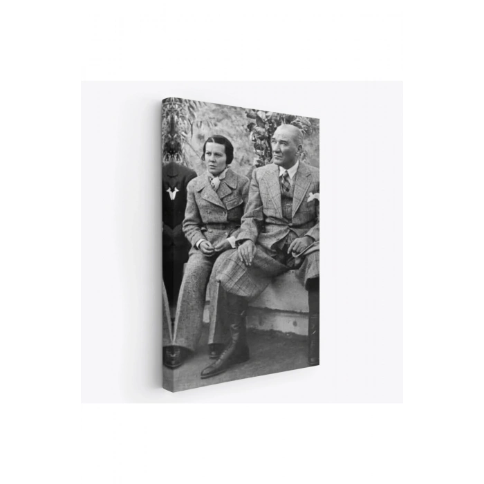 Atatürk Portre Tablosu Mustafa Kemal Atatürk Dikdörtgen Dekoratif Kanvas Tablo-FT-144