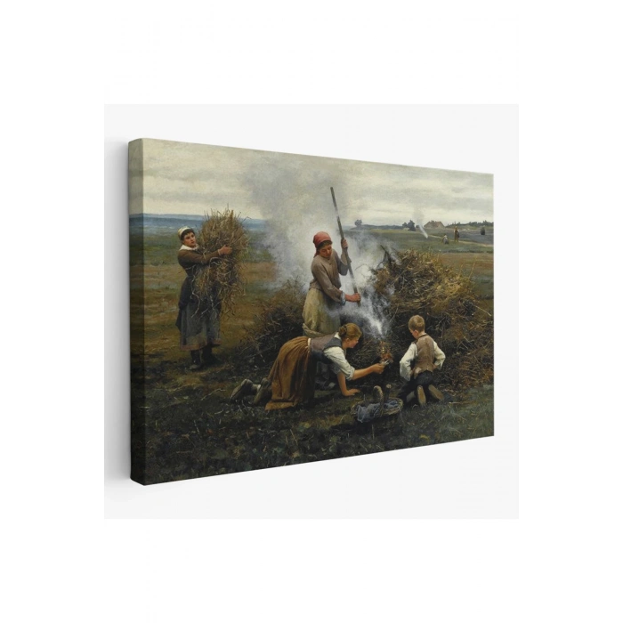 Ateş Yakmaya Çalışan Ukraynalı Köylüler Tablosu-6538