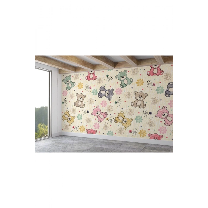 Ayıcık Desenli Duvar Kağıdı-5706