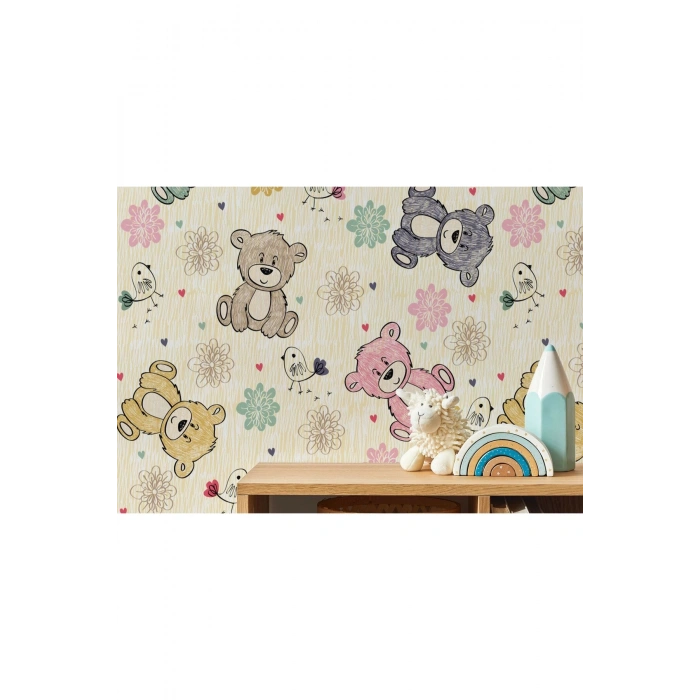 Ayıcık Desenli Duvar Kağıdı-5706