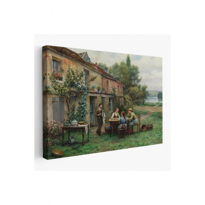 Bahçede Kahve Keyfi 19, Yüzyıl Tablosu-6529