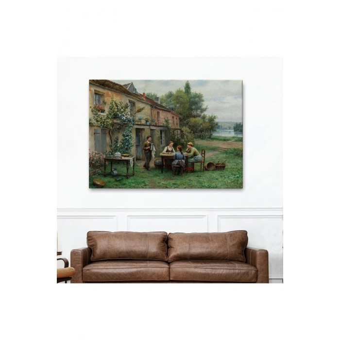 Bahçede Kahve Keyfi 19, Yüzyıl Tablosu-6529