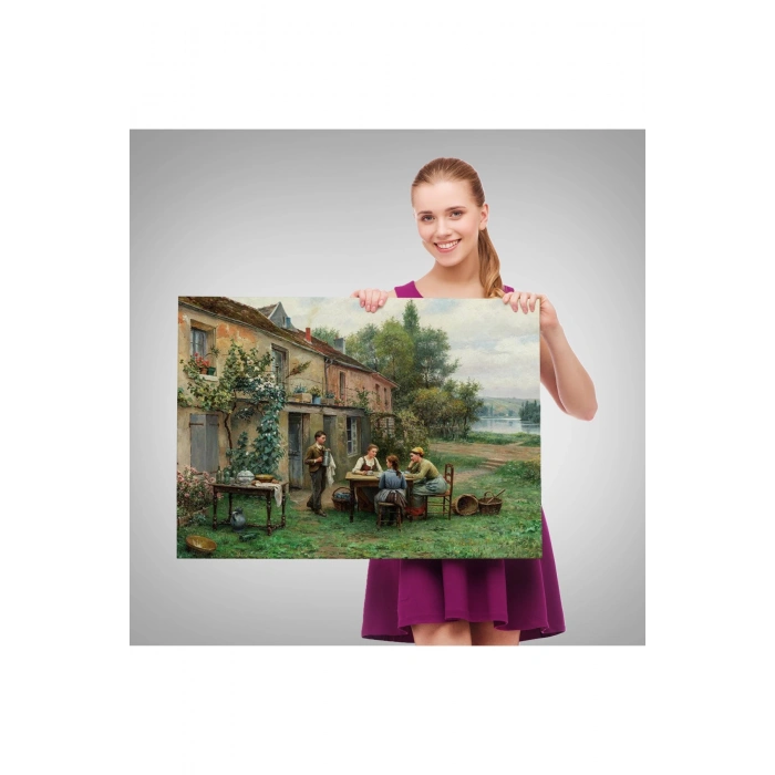 Bahçede Kahve Keyfi 19, Yüzyıl Tablosu-6529