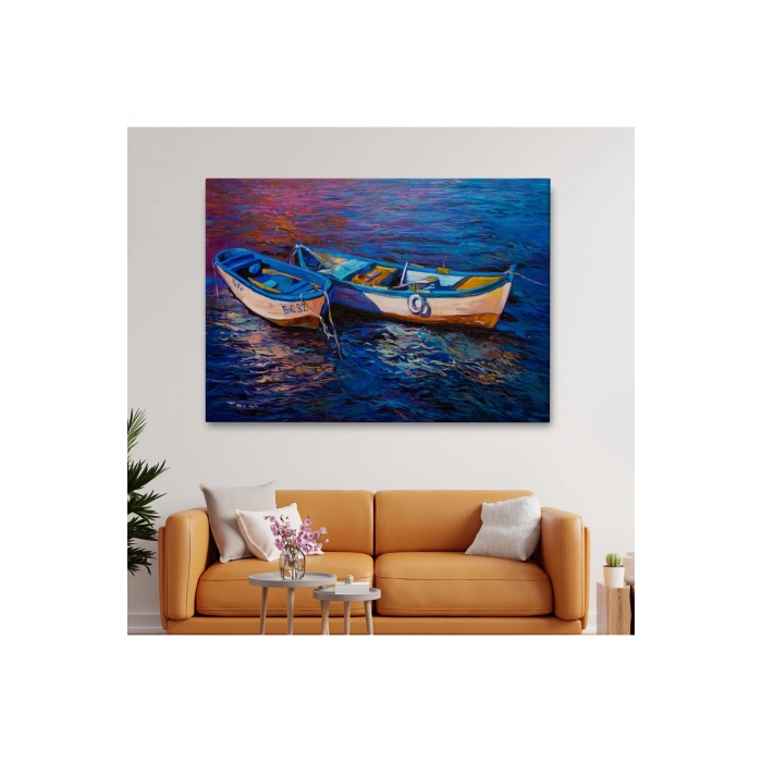 Balıkçı Tekneleri Kanvas Duvar Tablosu-1191