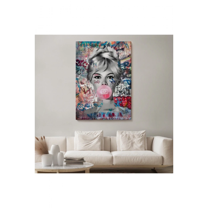 Brigitte Bardot Graffiti Pop Art Duvar Tablosu-6469