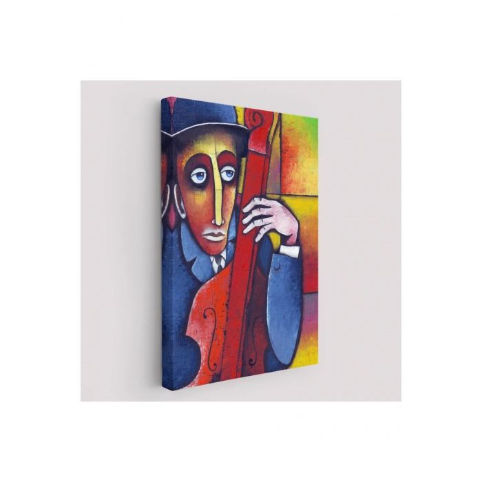 Çello Çalan Adam Duvar Tablo-6426