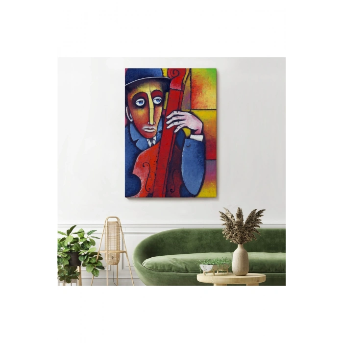 Çello Çalan Adam Duvar Tablo-6426