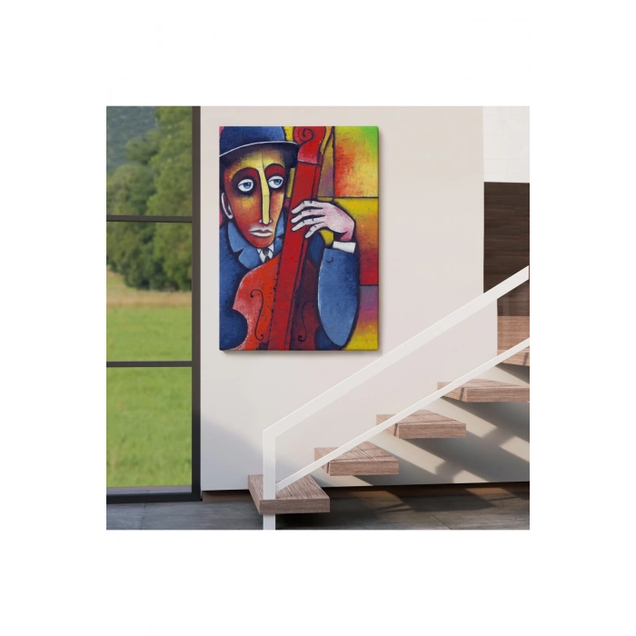 Çello Çalan Adam Duvar Tablo-6426