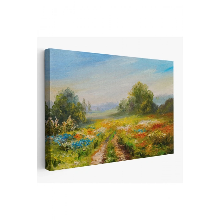 Çiçek Tarlası Yağlıboya Görünümlü Duvar Tablosu-1203
