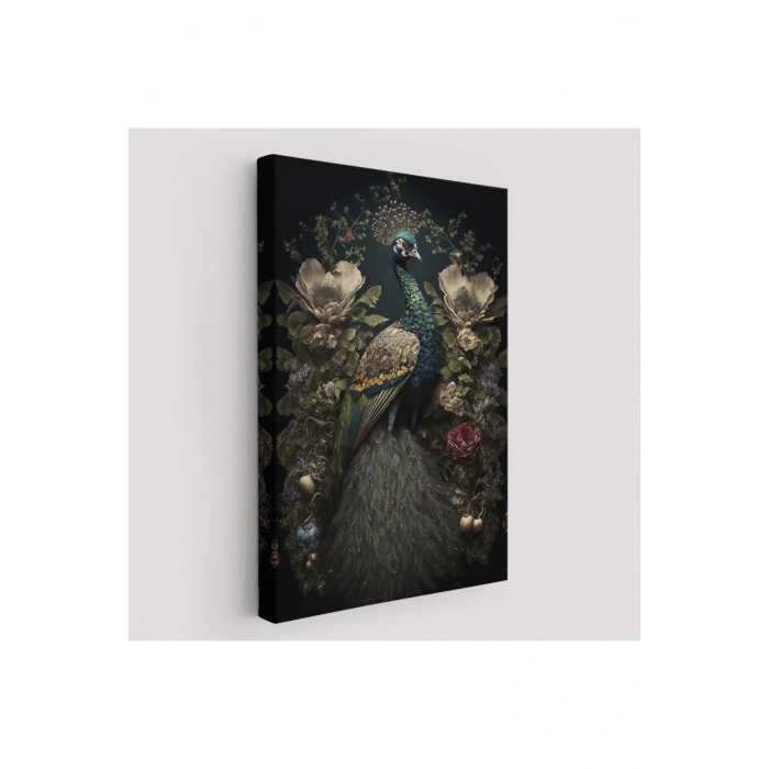 Çiçekler İçindeki Tavuz Kuşu Tablosu-6491