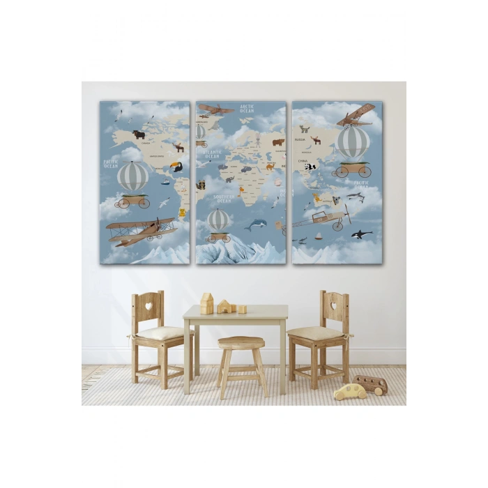 Cocuk Odası Temalı Dekoratif Kanvas Tablo 1106