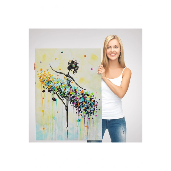 Dans Eden Kadın Dekoratif Duvar Tablosu-6332