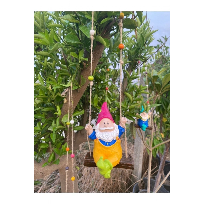 Dekoratif Sallanan Cücecikler Bahçe Balkon Süsü (9x13cm)