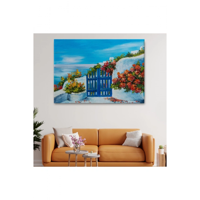 Deniz Manzaralı Bahçe Duvar Tablosu-1220
