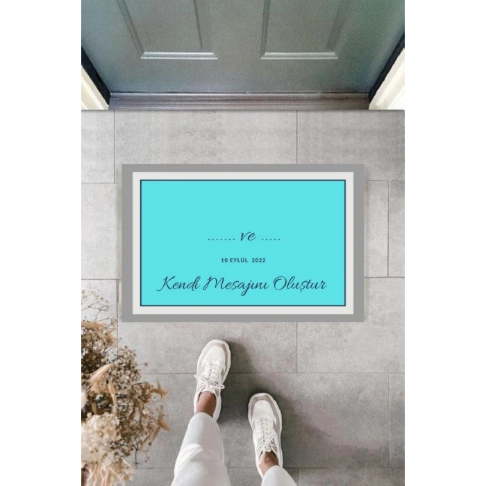 Dijital Baskı Kişiye Özel İç Kapı Dekorasyon Paspas  PS11210