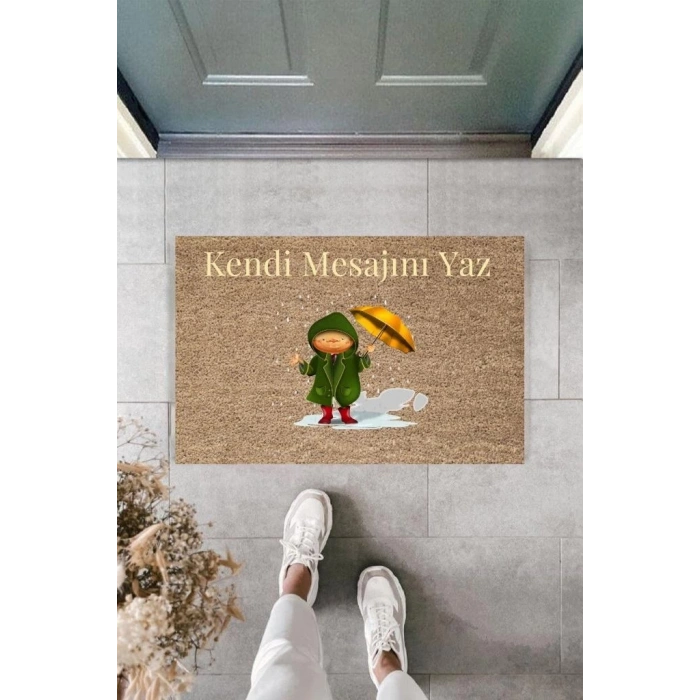 Dijital Baskı Kişiye Özel İç Kapı Dekorasyon Paspas  PS11269