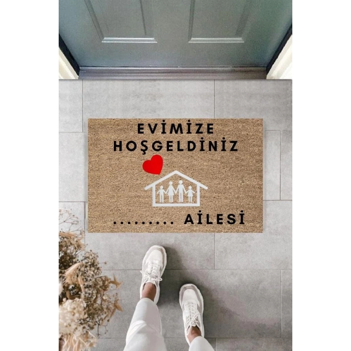 Dijital Baskı Kişiye Özel İç Kapı Dekorasyon Paspas PS11304