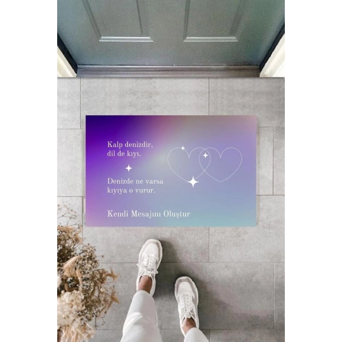 Dijital Baskı Kişiye Özel İç Kapı Dekorasyon Paspas PS11309