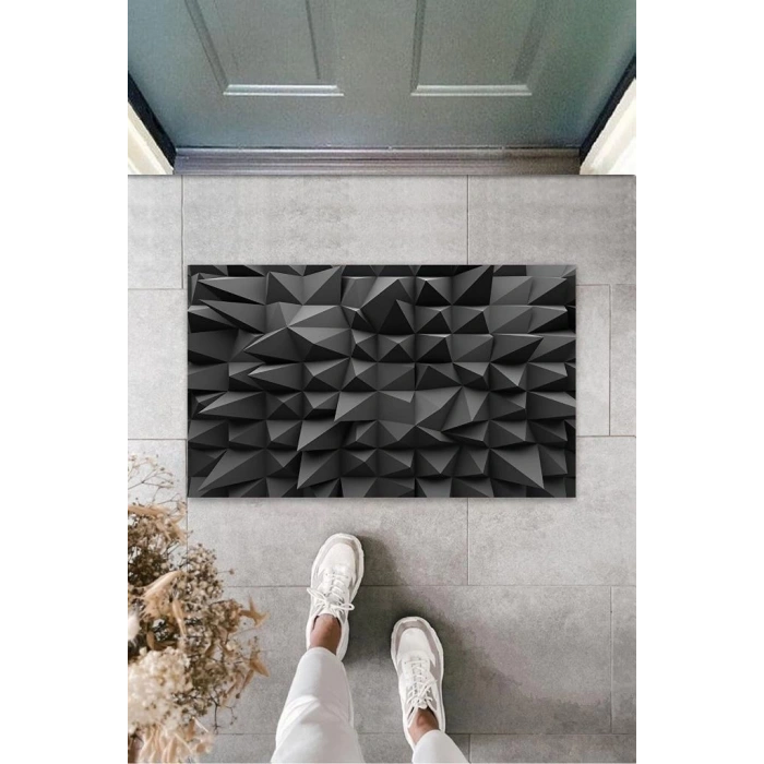 Dijital Baskı Siyah Dijital Paspas K-3138