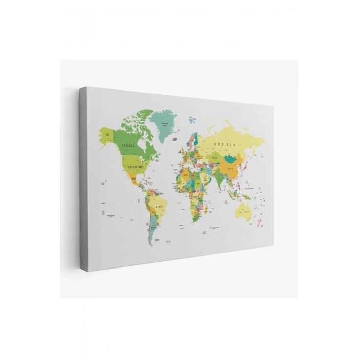 Dünya Haritası  Dekoratif Kanvas Tablo 1056